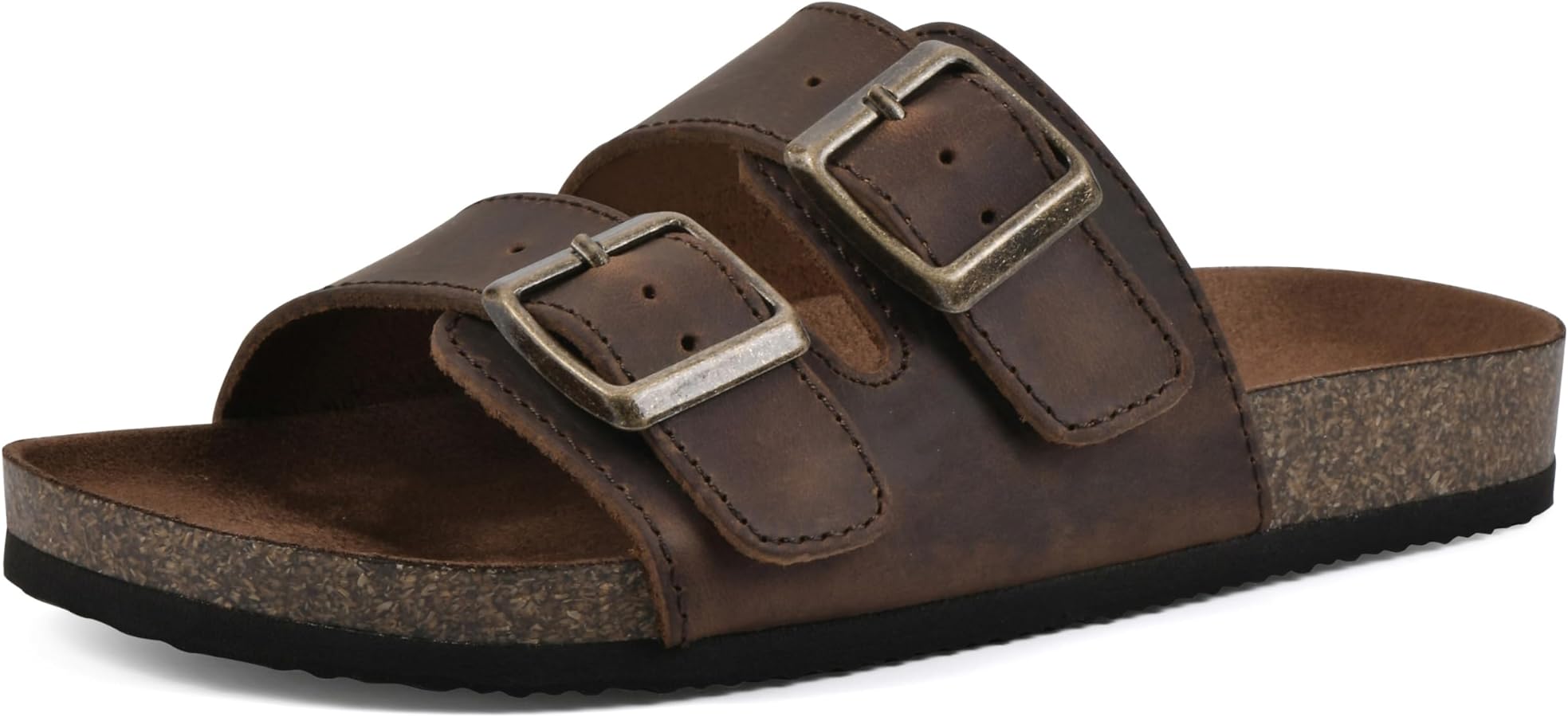 WHITE MOUNTAIN Helga Signature Comfort-Molded Double-Buckle Footbed Sandal