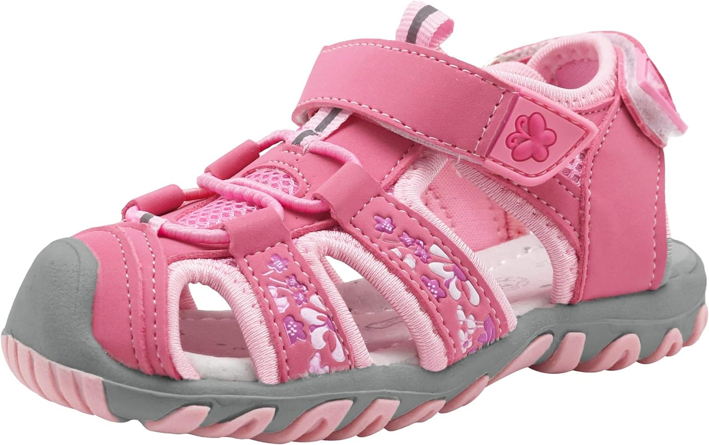 Apakowa Kids Girls Soft Sole Closed Toe Sandals Summer Shoes with Arch Support (Toddler/Little Kid)