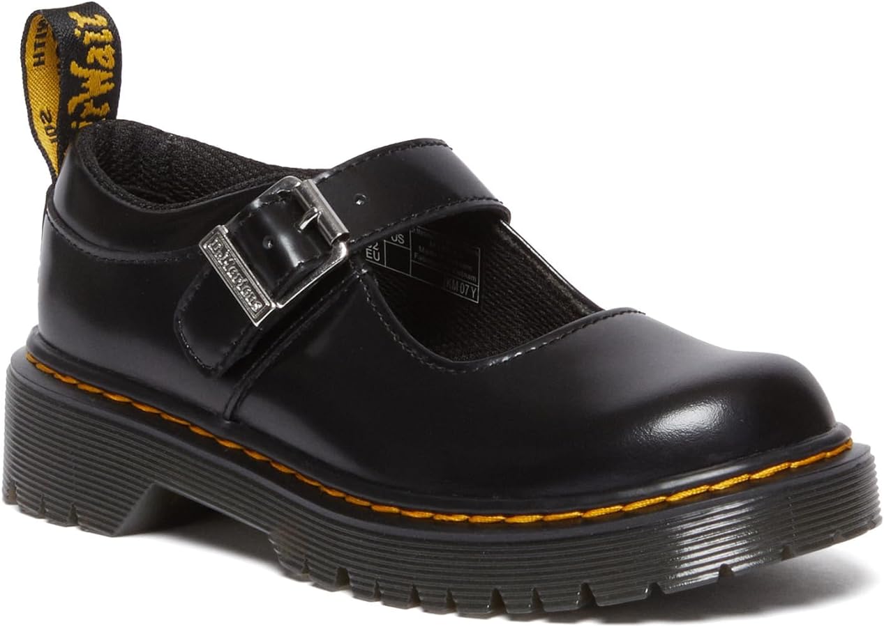 Dr. Martens Kid's Collection MJ Bex (Little Kid/Big Kid) - Shoes for Kids - Leather Upper - Textile Lining Black 13 UK (US 1 Little Kid) M