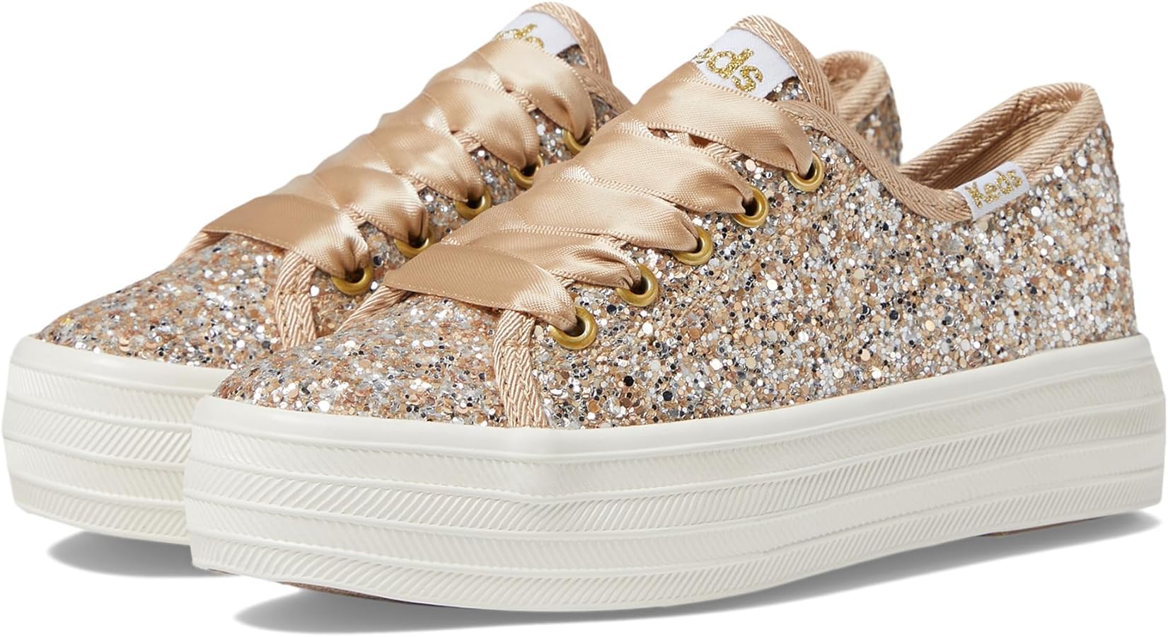 Keds Girl's Triple Up Glitter Celebrations (Little Big Kid) Sneaker