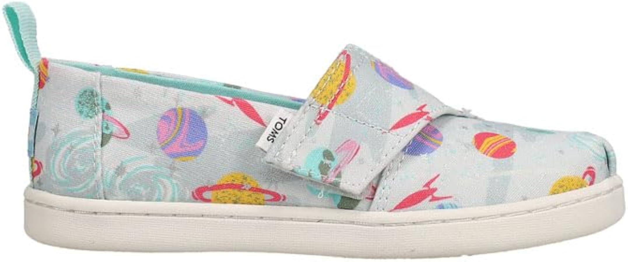 TOMS Kids Girls Alpargata Galaxy Print Slip On Flats Casual - Blue