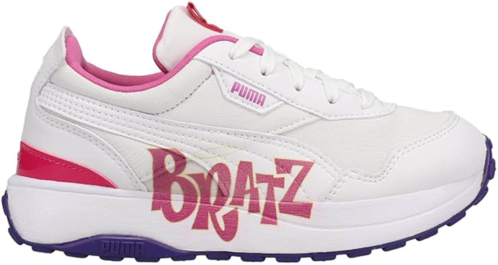 Puma Kids Girls Cruise Rider Bratz Lace Up Sneakers Shoes Casual - White