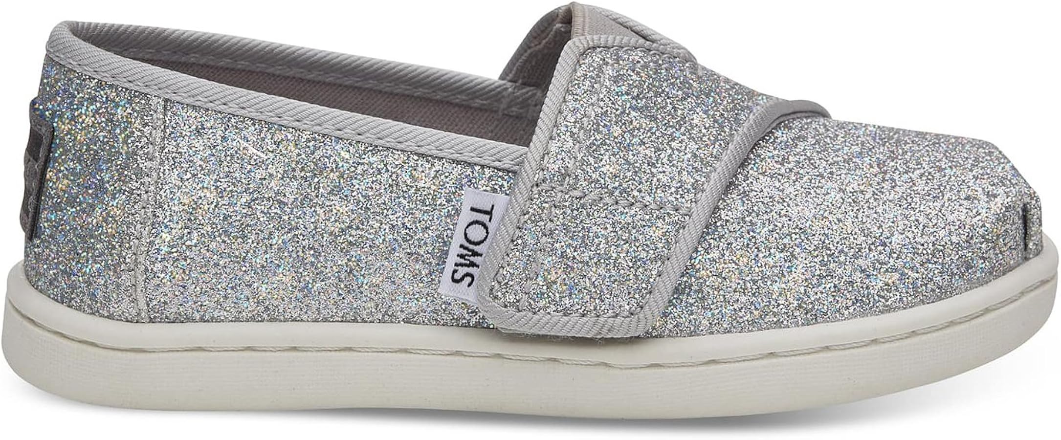 TOMS Women's Silver Iridescent Glimmer Tiny Classics 10011457 Loafer