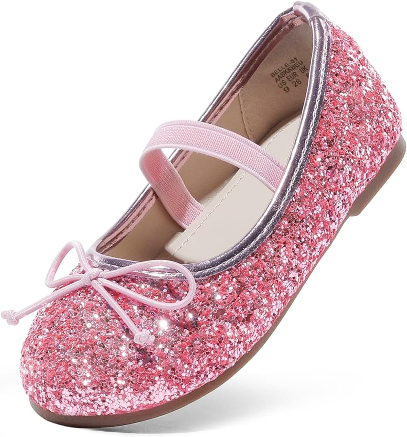 DREAM PAIRS Toddler Girls Dress Shoes Party Wedding Flower Girl Ballet Flats