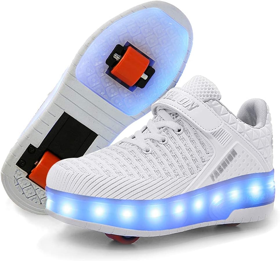 Ufatansy Roller Skate Shoes LED Light Up Shoes with Wheels Roller Shoes USB Rechargealbe Shoes Kids Gifts