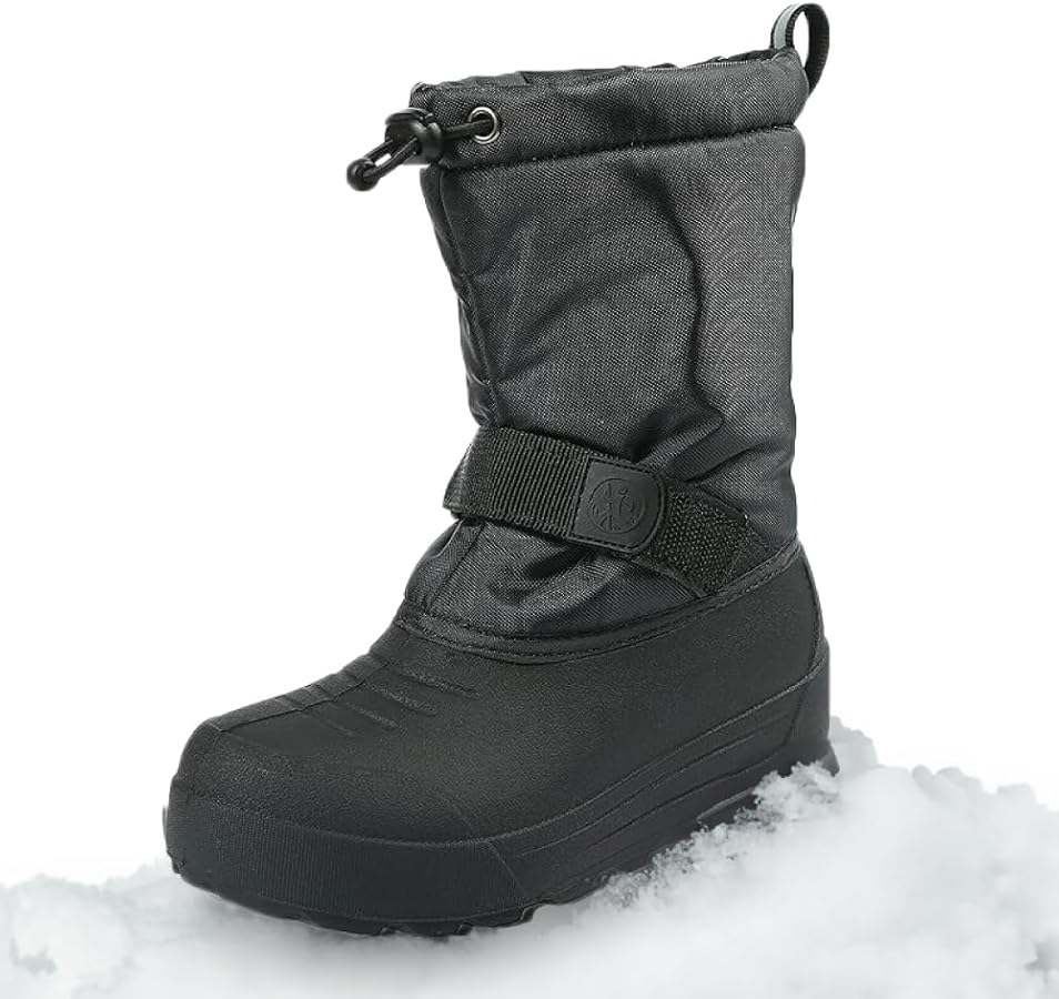 Northside Frosty Insulated Winter Snow Boots for Girls and Boys with Rugged, Water Resistant Nylon Upper, Quick-Drying Lining, Removable EVA Insole, and Durable TPR Outsole