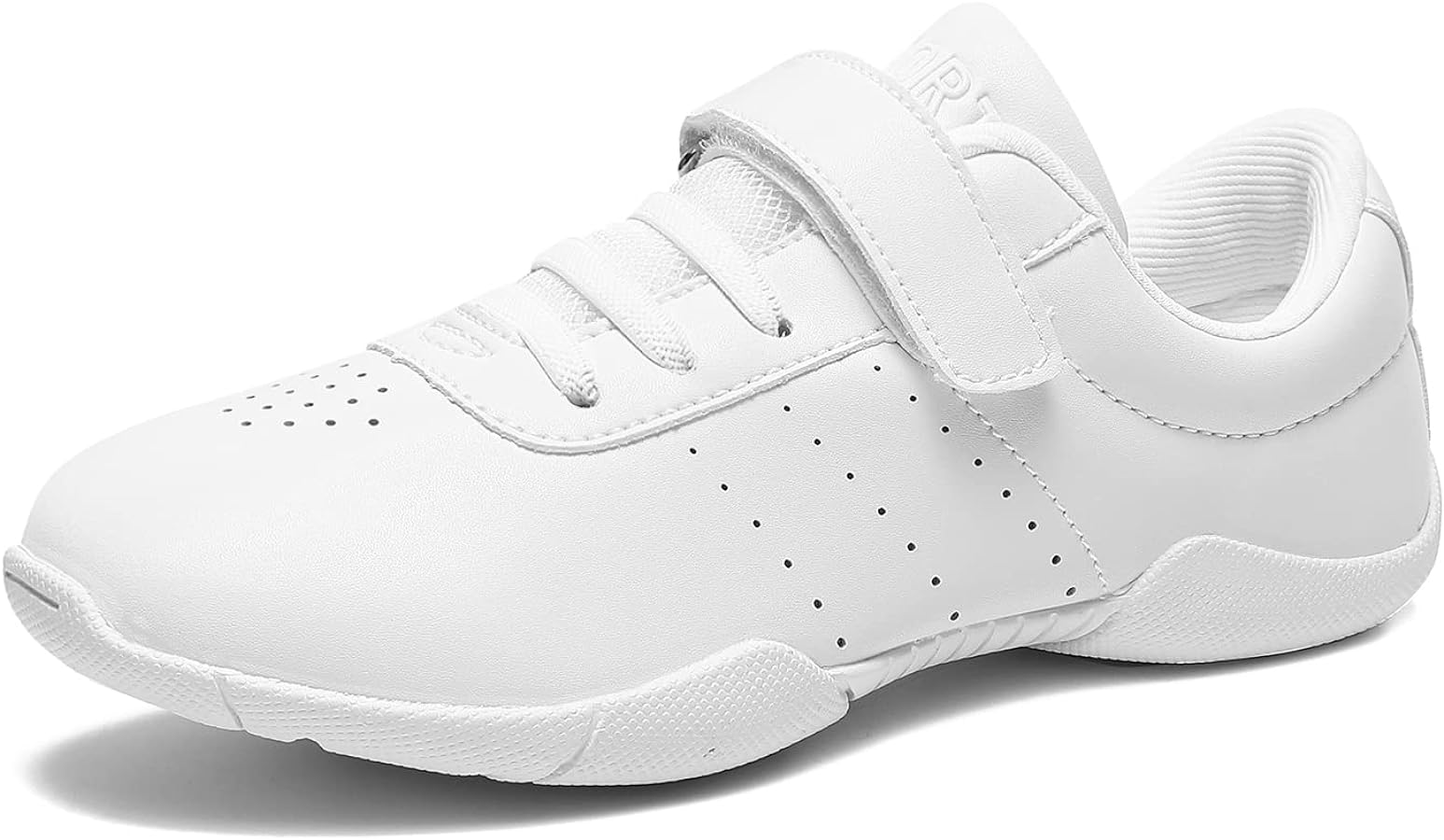 Girls Cheer Shoes White Youth Cheerleading Shoes Dance Athletic Training Breathable Dancing Lightweight Competition Comfortable Sport Sneakers