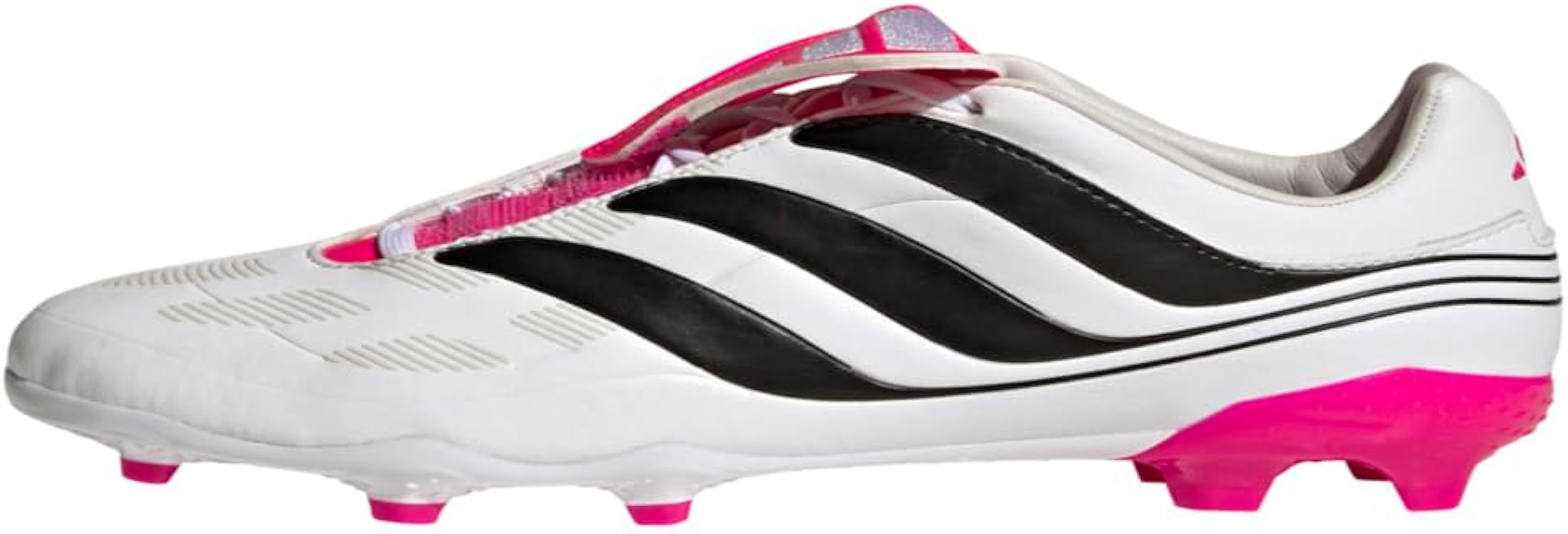 adidas Predator Precision.3 Youth Firm Ground Soccer Shoes - Fold-Over Tongue, Soft Leather Forefoot, Firm Ground Outsole, Lightweight Synthetic Upper