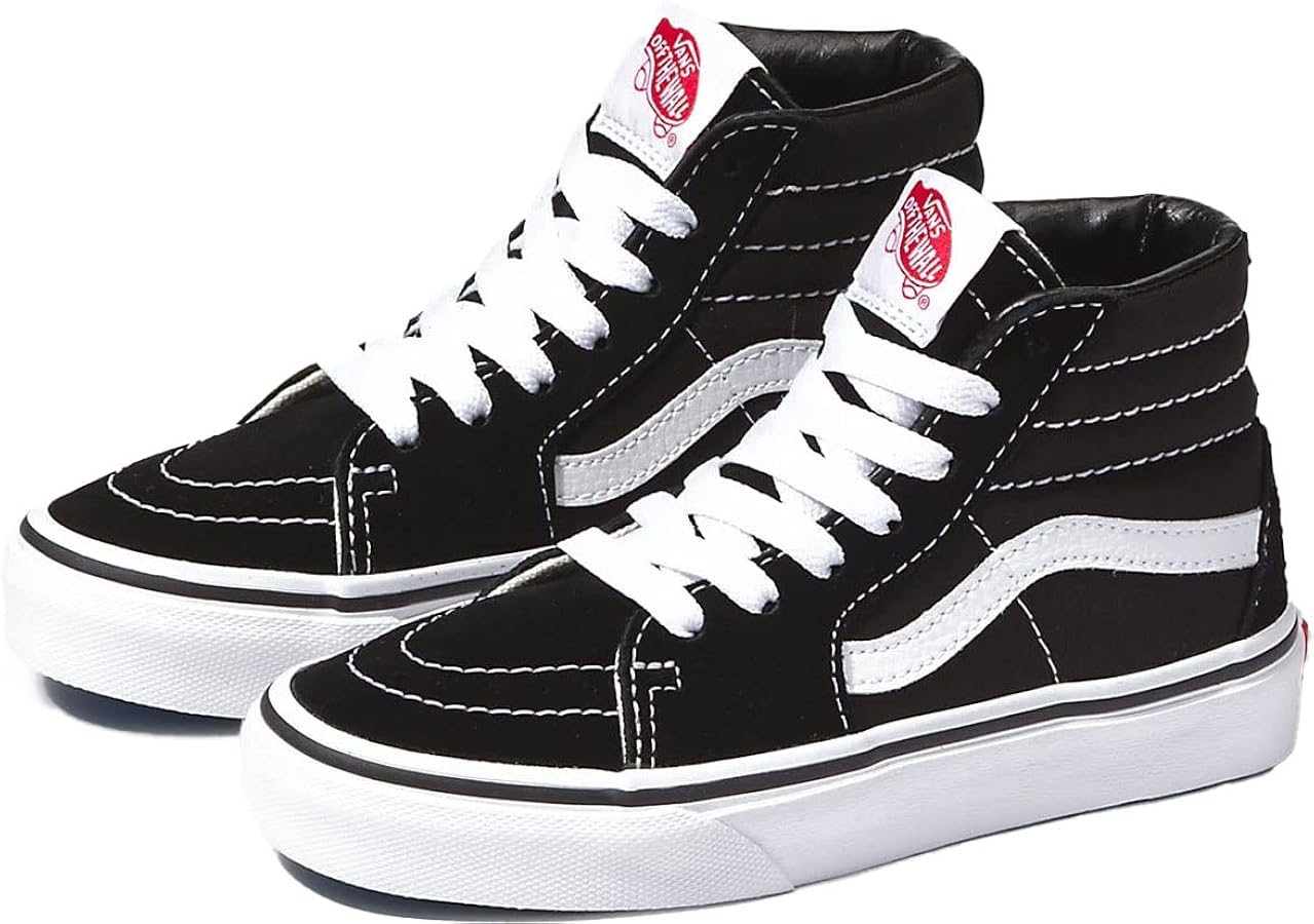 Vans Kids Unisex Sk8-Hi Shoes, Size 1.5, Color (6BT) Black/True White