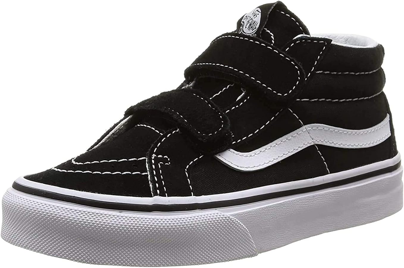 Vans Kids Sk8-Mid Reissue V Skate Shoe Black/True White 12.5