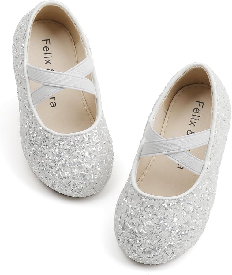 Felix & Flora Toddler Girl Dress Shoes - Flower Girl Ballet Mary Jane Flats Party School Wedding