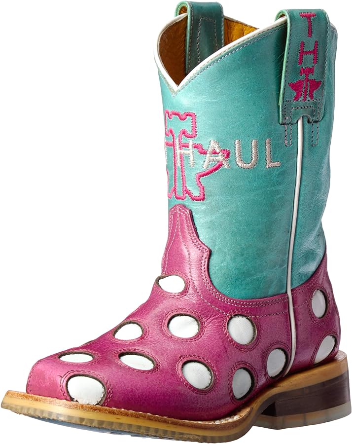 Tin Haul Shoes Girls Miss Dotty Western Boot Pink 12 Medium US Little Kid