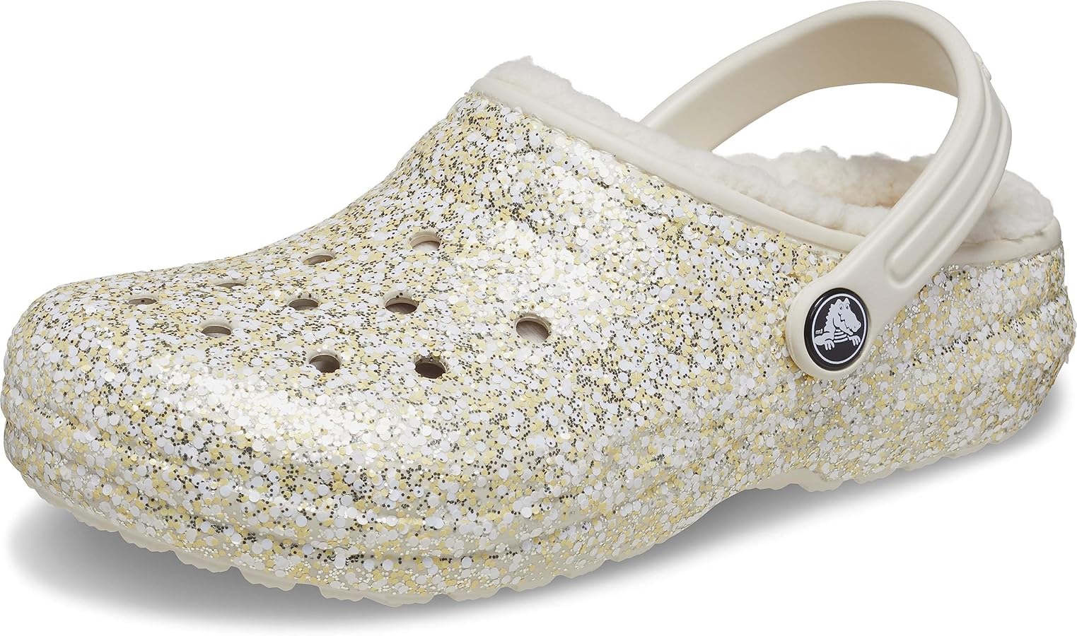 Crocs Toddler and Kids Classic Glitter Lined Clog