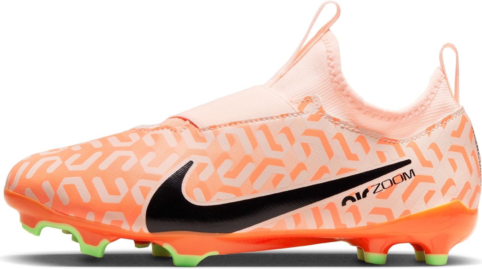 Nike Jr. Mercurial Vapor 15 Academy Little/Big Kids' Multi-Ground Low-Top Soccer Cleats (DZ3470-800, Guava Ice/Black) Size 5