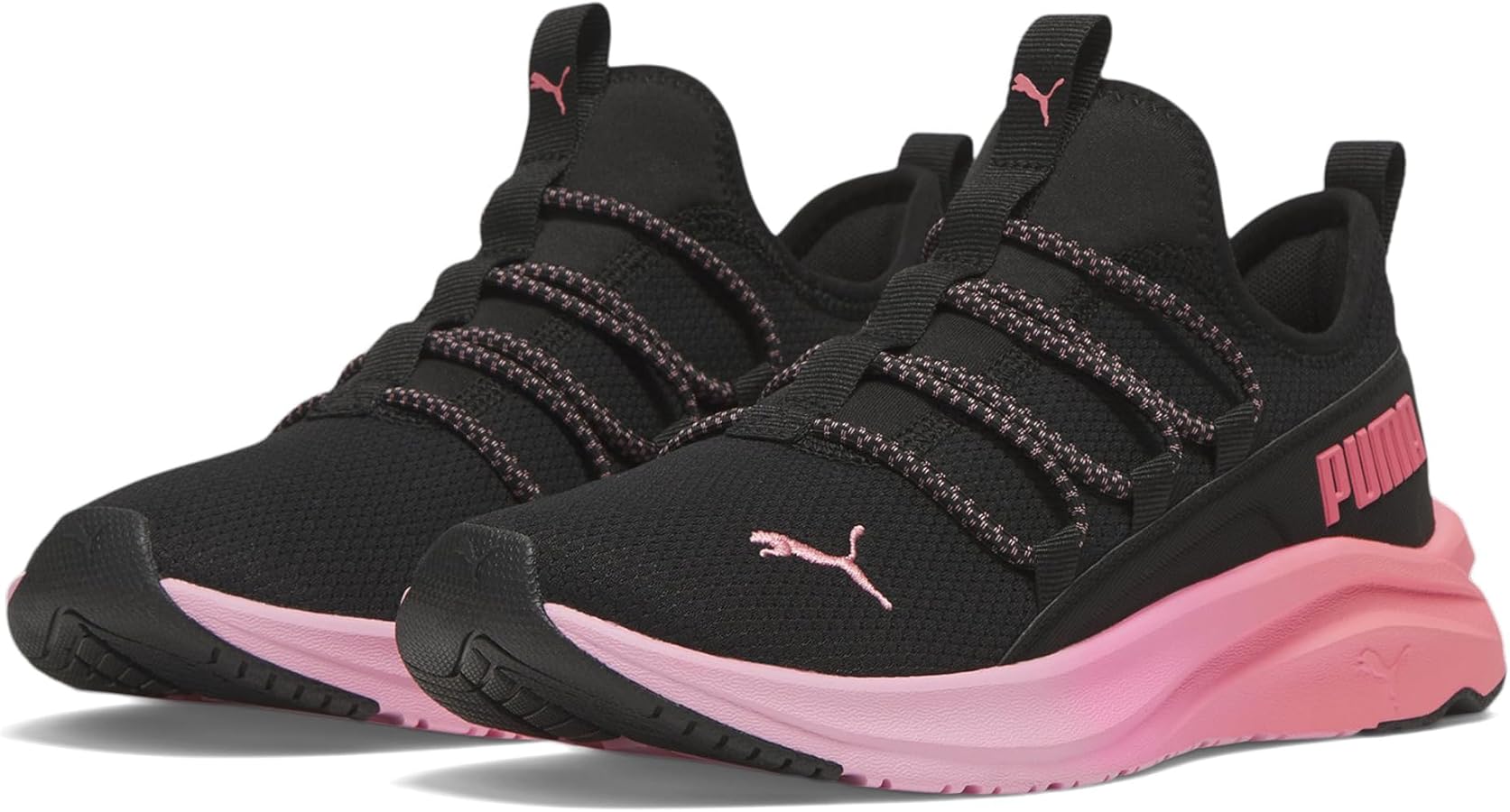 PUMA Softride One4All Sorbet (Big Kid) Puma Black/Passionfruit 5 Big Kid M