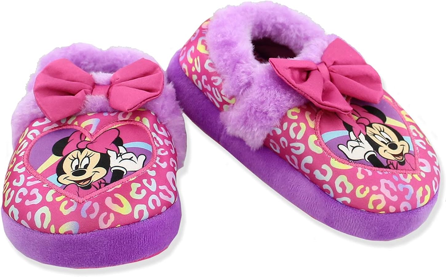 Minnie Mouse Toddler Girl's Plush A-Line Slippers