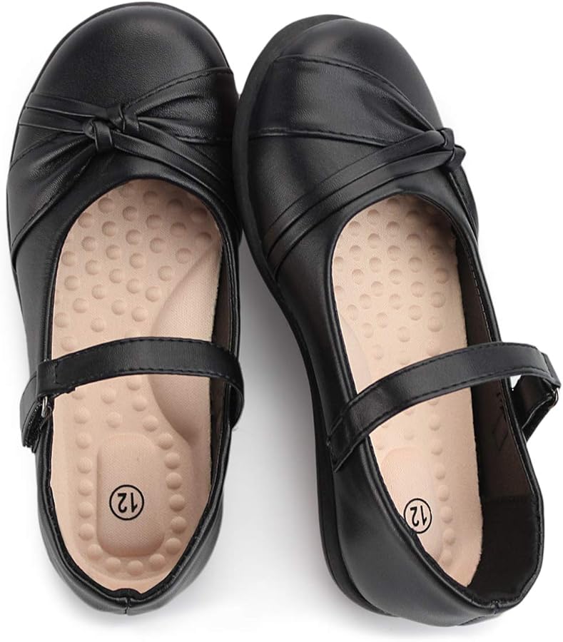 Hawkwell Girl's Strap School Uniform Dress Shoe Mary Jane Flats