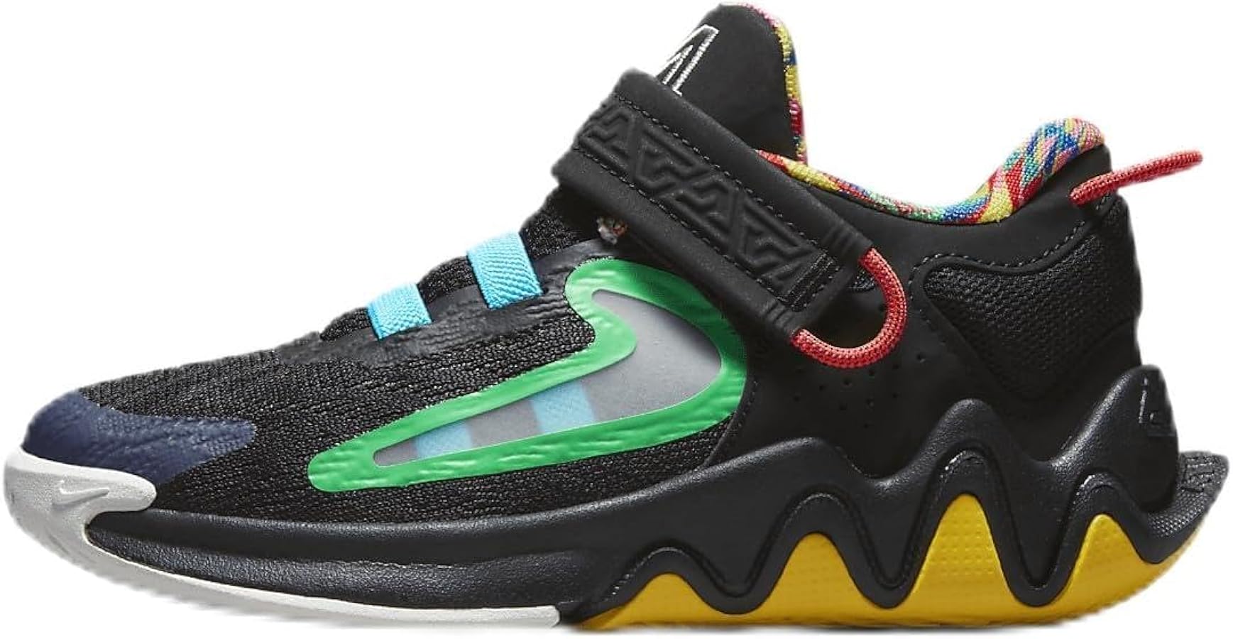 Nike Giannis Immortality 2 Little Kids Shoes (DQ1942-002, Black/Electric Algae/University Gold/Pink Glow)