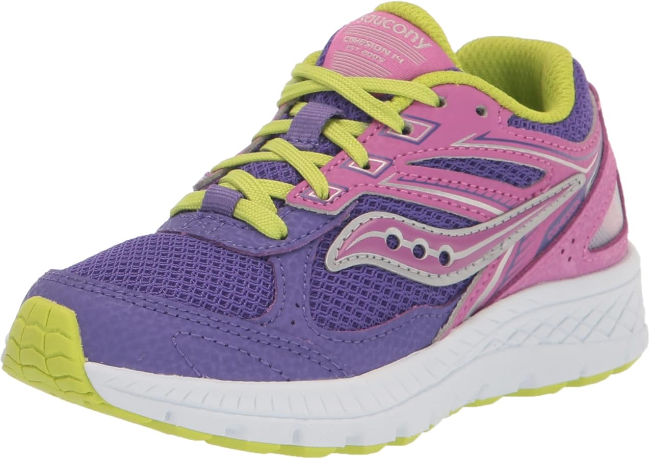 Saucony Unisex-Child Cohesion 14 Lace to Toe Running Shoe