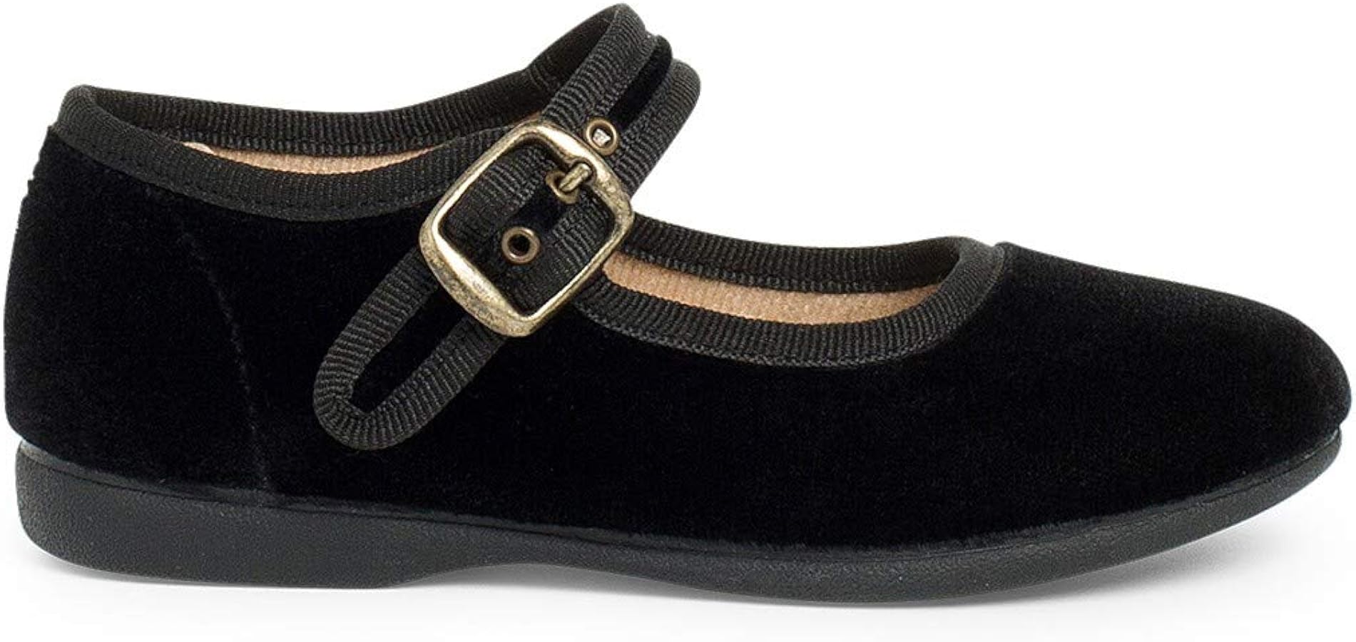 Girls Buckle Up Velvet Mary Janes